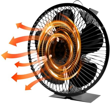 Frfik Ventilador de estufa de leña no eléctrico, ventilador de chimenea accionado por calor,Ventilador de estufa de leña no eléctrico - Accesorios para estufa de leña accionados por calor, ventilador