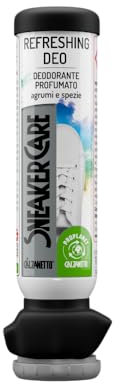Sneakercare Deodorante Spray per Scarpe, Elimina Odori fino a 24h, Formula con Oli Essenziali (Bergamotto, Mughetto), 100 ml Travel, Made in Italy