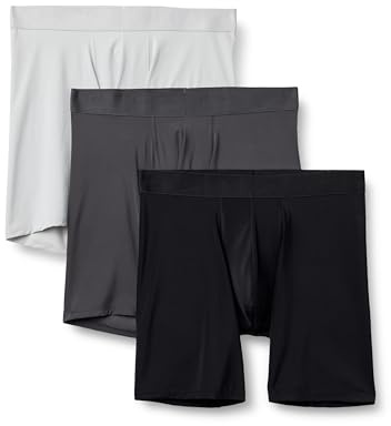 Amazon Essentials Calzoncillos Tipo Bóxer de Microfibra Suaves y Ajustados Hombre, Paquete de 3