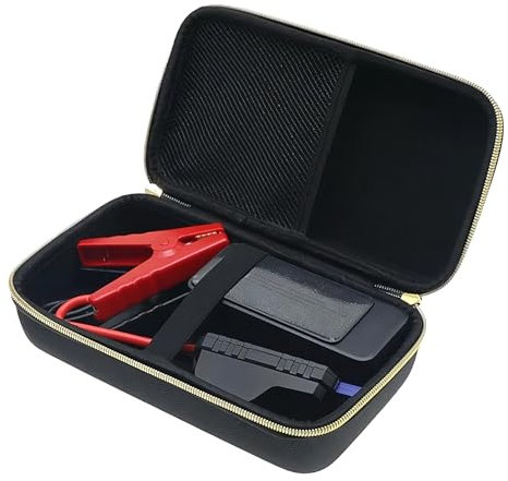Mimoqk Jump Cable Storage Box, Protective EVA Sleeve, Dustproof Outdoor Carrying Pouch, Hard Box Protector for Car, Truck, Pickup, Jump Start Kit Case