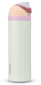 Owala FreeSip Insulated Stainless Steel Water Bottle with Straw for Sports and Travel, BPA Free, 24oz, Coastal Mist