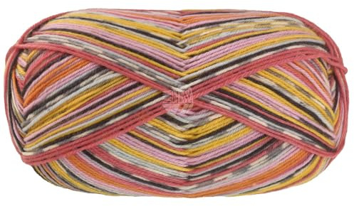 LANA GROSSA Meilenweit 100 Merino extrafine Coccole | Hochwertiges Sockengarn, waschmaschinenfest | Handstrickgarn aus 75% Schurwolle & 25% Polyamid | 100g Wolle, Stricken & Häkeln | 420m Garn FB 3802