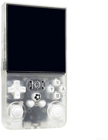 Console de jeu portable rétro R36MAX avec écran IPS de 10,2 cm avec 6 heures d'autonomie de batterie Open Source double système portable Arcade Gaming(transparent)