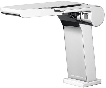 CYBSFKJ Grifo mezclador for lavabo de un solo mango, diseño peculiar personalizado, accesorios de baño, juego de tocador de Metal, decoración Interior(Chrome)