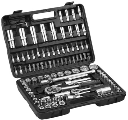 Coffret Douille Cliquet pour Outillage Jeu Clés À Douille À Cliquet 108 Pièces Ensembles D'outils Réparation Automobile Clé Dynamométrique À Cliquet Kit Pour Combo Embouts Tournevis Outil Manuel