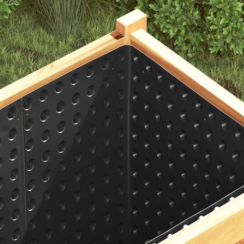 GeenYuu Lot de 2 tapis de drainage en polyéthylène haute densité - Noir - 0,5 x 20 m - Pour jardin, terrasse, balcon, protection racine, résistant aux intempéries, arrosage des plantes en plein air
