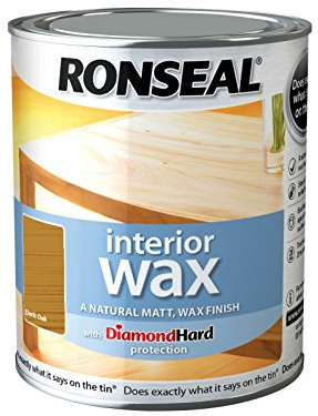 Ronseal IWDO750 750 ml Interior Wax - Dark Oak | Diamond Hard formulation providing abrasion resistance and rapid curing, touch dry in approximately 20 minutes.