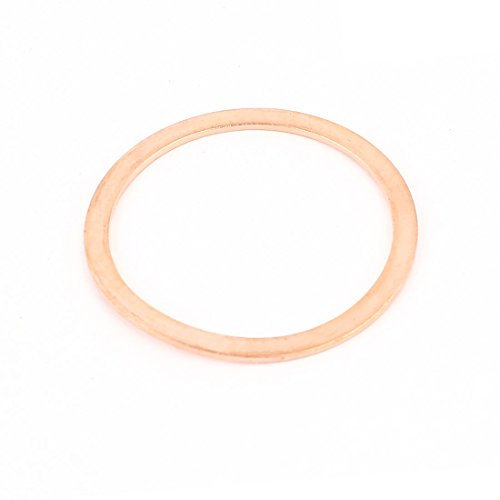 sourcing map 42 mm x 50 mm x 1,5 mm Arandela de cobre plano del Juntas de estanqueidad de montaje de tornillos del espaciador