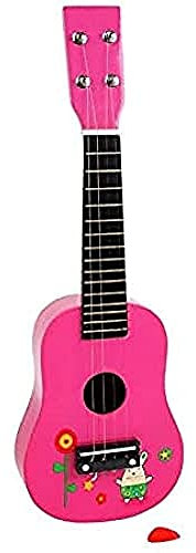 small foot 2415 Gitarre aus bunt lackiertem Holz, mit Vier Metallsaiten