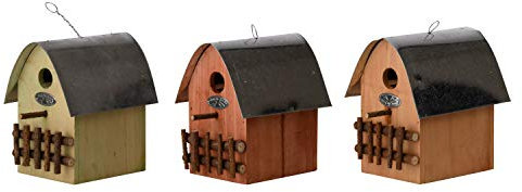 Esschert Nistkasten Kohlmeise Blaumeise Sperlinge Trauerschnäpper Vogelhaus Holz