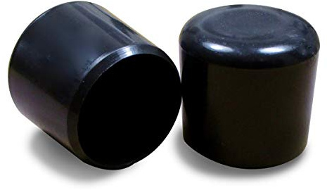 Ajile – Set da 12 gommini per sedie rotondi in plastica Rotonda, diametro: 16mm, colore: nero - EVR116-M