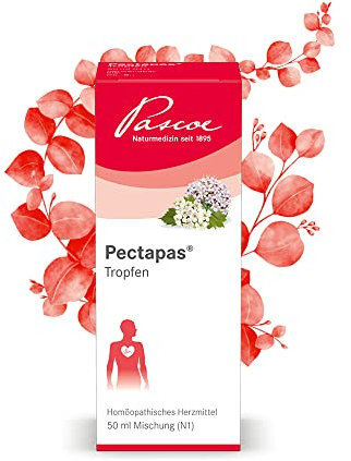 Pectapas Tropfen: natürliches Arzneimittel bei Herzenge (Angina pectoris) mit nervösen Störungen - Druck & Beklemmungsgefühl in der Herzgegend – mit Weißdorn & Baldrian