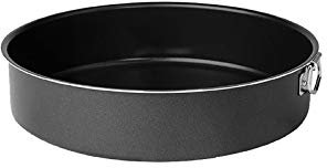 Tortiera tonda con bordo alto PENTALUX in alluminio professionale con anello, diametro 22 cm, linea BLACK antiaderente