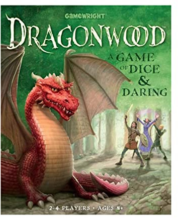 Gamewright , Dragonwood Game , Board Game , Ages 8+ , 2-4 Players , 2 Minutes Playing Time, Orange,silver,white
