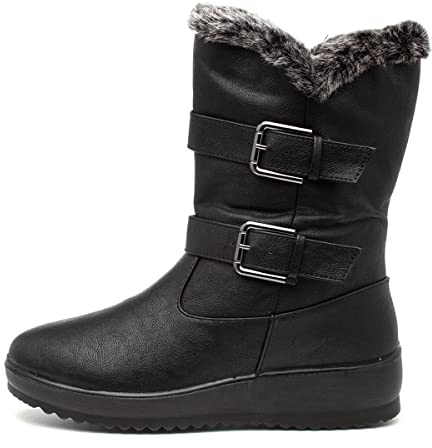 Softlites Juno Womens Black Calf Boot - Size 8 UK - Black