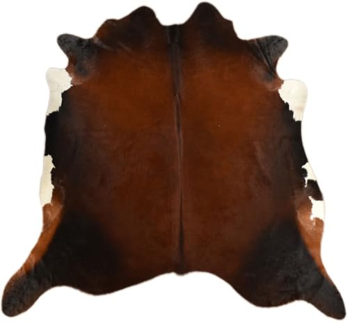 generisch KUHFELL STIERFELL BRAUN Weiss Natur 210 x 200 cm Fell Teppich VON KUHFELLE ONLINE