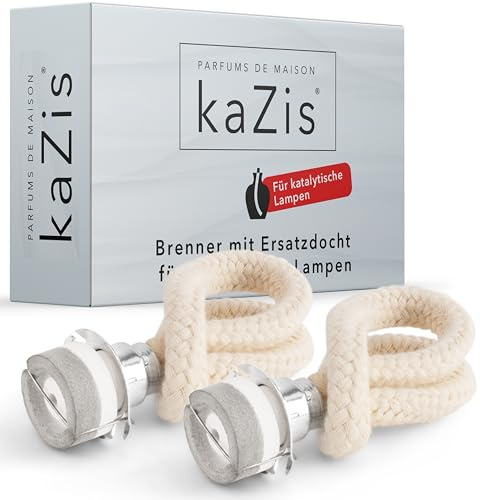 KAZIS® I 2 x Brenner mit Ersatz-Docht für alle katalytischen Lampen