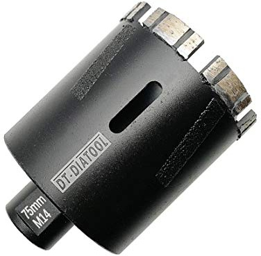 DT-DIATOOL Foret Diamant 75mm Soudé au Laser Scie Cloche pour Béton Granit Marbre Pierre