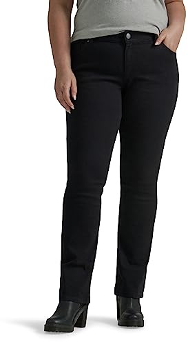 Lee Legendary Mid Rise Bootcut Jean Jeans, Negro, 34 para Mujer