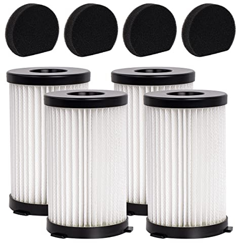 YanBan 8 Pezzi Filtro di Ricambio Compatibile con Ariete Handyforce 2759, 2761 gli Aspirapolvere, 4 Filtri e 4 Spugne
