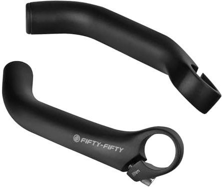 FIFTY-FIFTY Fahrrad Lenkerenden, Bar Ends Fahrrad, Aluminiumlegierung Lenkerhörnchen MTB (Schwarz)