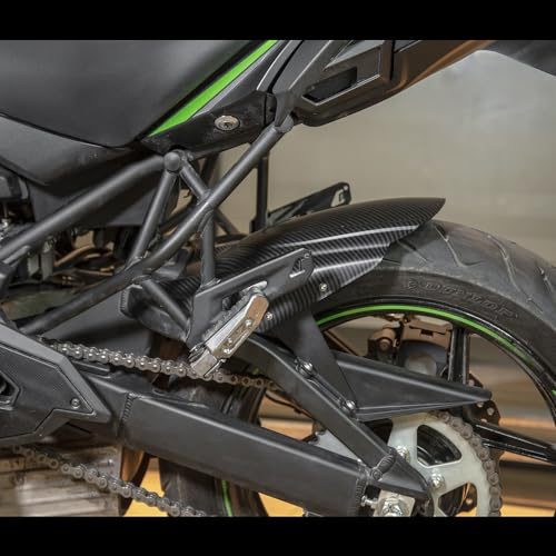 TAZGANTAX Moto Pneumatico Posteriore Hugger Parafango Per VER-SYS 650 VER-SYS650 KLE650 2007-2022 2018 2019 2020 2021KLE 650 parafango ruota posteriore paraspruzzi (Aspetto in carbonio)