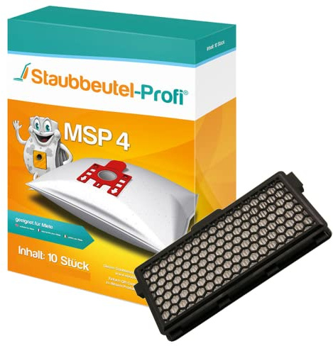 Staubbeutel geeignet für Miele Staubsauger Serie C3 Starlight, Complete & C3 Compact - EcoLine (Plus), Cat & Dog, PowerLine, Silence, etc, (10 Staubbeutel + 1 Hepafilter)