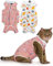 ANWA 2er-Pack Katzenbody nach Operationen, Katzen Erholungsanzug Atmungsaktiv für Bauchwunden, Katzenbekleidung Verletzungen mit Weichem & Verstellbarem Design (Größen S-L)