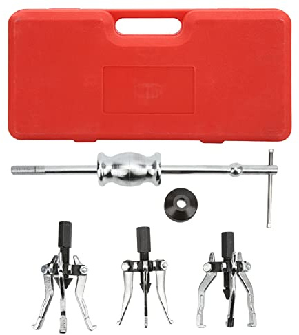 Akozon Gear Slide Hammer Puller Set, 5pcs 3 Jaw Universal Slide Hammer Puller Set Extractores Externos Internos para Sacar Engranajes Cojinetes