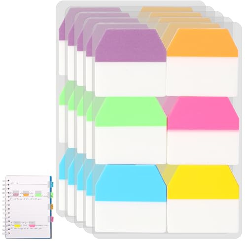 600 Stück Seitenmarkierungen Tabs 28x29 mm Farbige Beschreibbare Klebezettel Sticky Index Tabs Haftstreifen Bunt Page Marker Tabs für Büro Schule Dokumenten Bücher Dateiverwaltung
