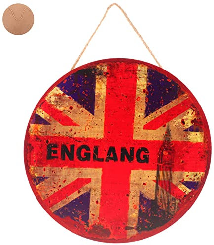 DECHOUS Office Wall Decor Wood Wall Art 30x30cm Flag Bar Signs for Home Bar Hanging