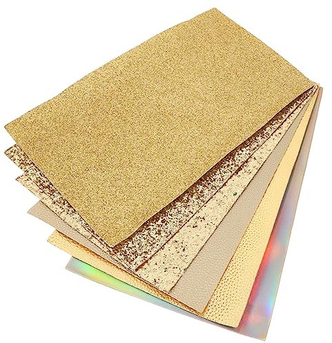 TOPPERFUN 6stücke Kunstleder Für Bastelprojekte Diy-lederblätter Zum Schneiden Und Nähen Kreatives Material Für Handgefertigte Dekorationen Und Geschenke