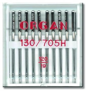 ORGAN Nähmaschinennadeln Universal Jeans Leder Stretch Jersey Microtex Quilting Embroidery 130/705 H (Universalnadel - Stärke 120)