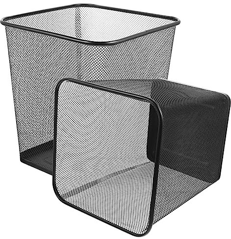 KITANDOVE Poubelle Carrée En Maille Métallique Cadre En Fer Pour Maison Et Bureau