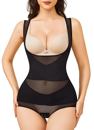 KUMAYES Fajas Reductoras Mujer Abdomen Body Reductor Adelgazante Control de Barriga Lencería Moldeadora Invisible Shapewear Bodysuit Shaper Posparto