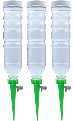 Self Watering Planter Insert Drip Spike High Capacity 20oz BabaBerry Dynamic Dripper Automatic Plant Watering Globes Dripper Device for Indoor or Outdoor Plants for Vacation Adjustable 3 Pack