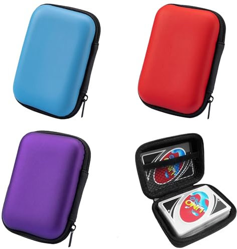 pcsfoe 3 Stück Uno Tasche, Spielkarten Etui, Wasserdicht, Kabel Erweiterbar, Für Jungen Oder Mädchen