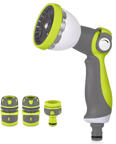 Hose Pipe Spray Gun | 10 Function Soft Touch Garden Spray Gun Set | Hose Pipe Nozzle Spray Gun for Watering Plants, Washing Cars & Pet Showering | Lawn & Garden Watering Equipment