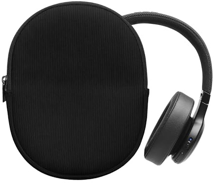 kwmobile Housse Compatible avec Tune 600 / 500BT / 510BT / 450 Étui - Housse de Protection Souple en Néoprène et Velours pour Casque Audio 22,5 x 17 cm - Noir