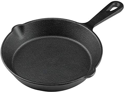 Cast Iron Skillet - 8 Inch Frying Pan with Drip Spouts, Pre-seasoned, Oven Safe Cookware for Indoor and Outdoor Cooking, Grill Safe, Chef Quality