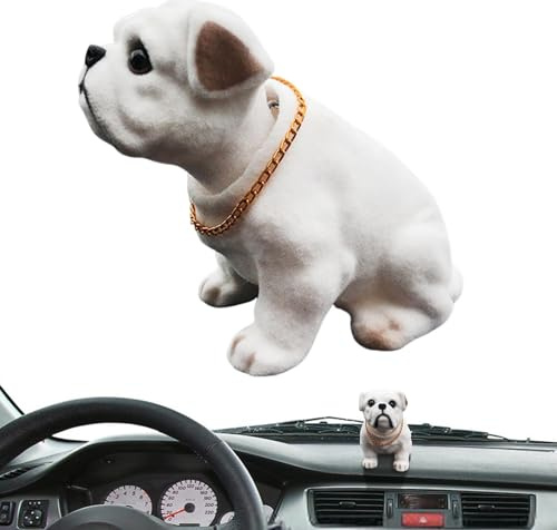 DzpKrka Wackelkopf Hund Auto, Wackelkopffiguren Auto Hund, Wackelfigur Hund Auto, Auto Puppe Harz, Wackelhund Auto-Innendekoration, Hunde-Armaturenbrett-Dekoration Für Auto Büro Dekorationen