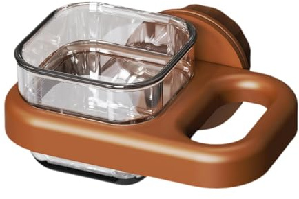 MagiDeal Tazón de alimentación de Alimentos de periódico Tazón Seguro de pájaros Aves Aves Aves para Alimentar a pájaros Tazas de Plato para Loros Dentro de la, MarrÓn