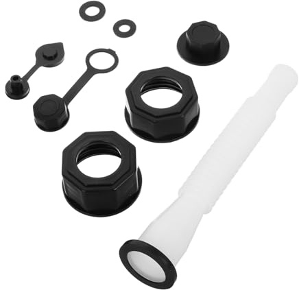 Ciieeo Set Beccuccio con Dado Esagonale Filettato in Ferro per Contenitori Carburante, Kit Ugello Compatibile per Taniche Benzina e Attrezzi per Auto