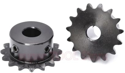 1 Rueda Dentada Industrial de precisión 04C de 9-30 Dientes, n.° 45, de Acero ennegrecido, con Engranaje de Cadena(16mm,13 Teeth (1pc))