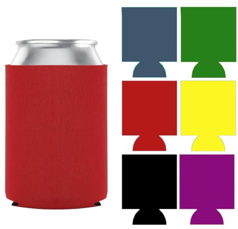YUZNA 4 piezas Fundas para bebidas de latas,neopreno aislante antideslizante,reutilizables,para cerveza,refrescos y bebidas energéticas (330 ml) (6 colores)