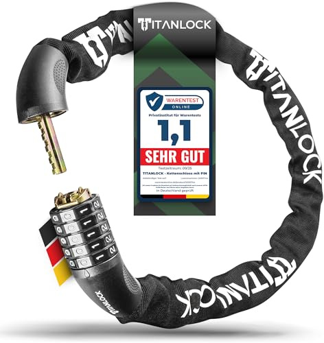 TITANLOCK Fahrradschloss Kettenschloss Diebstahlsicher [REFLEKTIEREND]