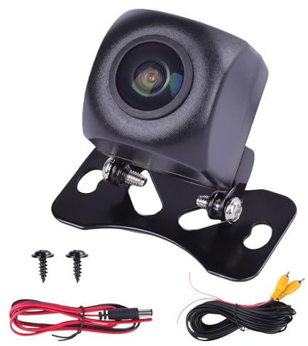 Backkamera AHD1080P för bil, 170° vidvinkel, eftermonteringssats med mörkerseende & IP69K vattentäthet, universell med kabel för husvagn, SUV, pickup & skåpbil