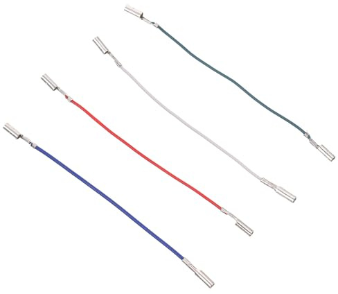 TOKIDNY 4 Stück Teiliges Phono Lead Wire in Rot Weiß Blau Grün Praktische Anschlusskabel für Plattenspieler und Tonabnehmer Einfache Installation Platzsparend Geeignet für