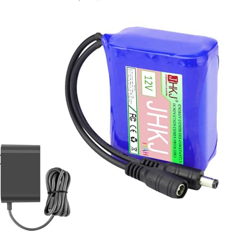 JHKJ Batería Recargable de Iones de Litio de 12 V CC, 10 000 mAh, 15 000 mAh, 30 000 mAh y 2500 mAh para Dispositivos de 12 V, Luces solares y pulverizadores.,12v,5000mAh