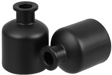 Veemoon Difusor de Aromas de Vidrio Mate 50 Ml, 2 Unidades, Jarrón Difusor sin Fuego para Aceites Esenciales Volátiles, Frascos Vacíos Recargables para Decoración y Aromaterapia Hogar